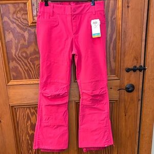 NWT Roxy Bright Pink Creek Snow Pants size short large